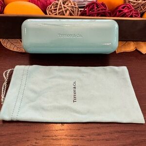 Tiffany & Co. Aqua Glasses Case with Pouch